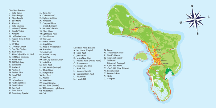 bonaire dive site map bonaire dive site map